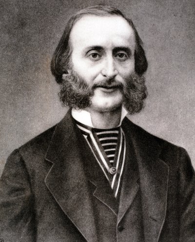 Portræt af Jacques Offenbach (radering) af Artist Unknown