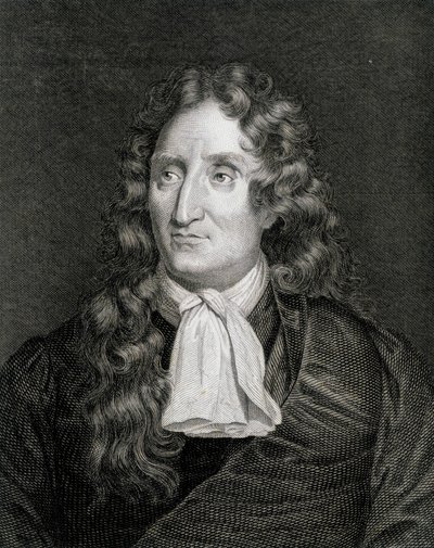 Portræt af Jean de La Fontaine (kobberstik) af Artist Unknown