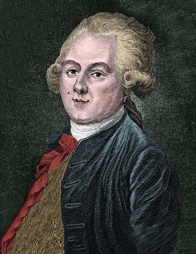 Portræt af Louis-Sebastien Mercier, fransk essayist og dramatiker. af Artist Unknown