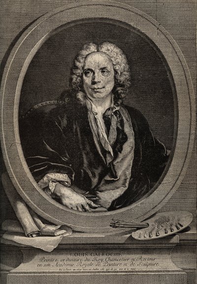 Portræt af den franske maler Louis Galloche af Artist Unknown