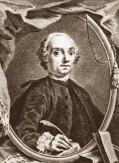 Portræt af Pietro Chiari, italiensk dramatiker, romanforfatter og librettist. af Artist Unknown