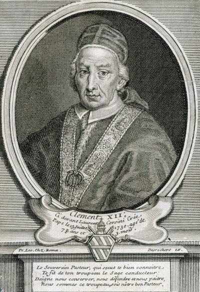 Portræt af pave Clemens XII, den 244. pave. af Artist Unknown