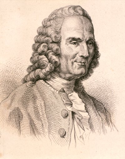 Portræt af Jean Philippe Rameau (radering) af Artist Unknown