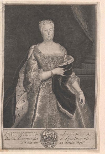 Prinsesse af Braunschweig-Wolfenbüttel Antoinette Amalie af Artist Unknown