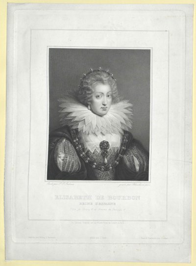 Prinsesse af Frankrig Elisabeth (print) af Artist Unknown