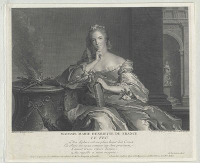 Prinsesse af Frankrig Marie Henriette af Artist Unknown