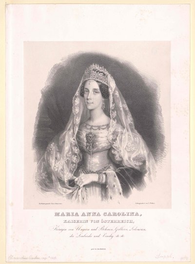 Prinsesse af Savoyen-Sardinien Maria Anna af Artist Unknown