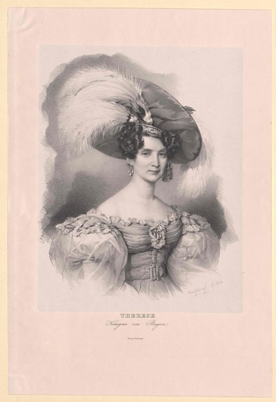 Prinsesse af Sachsen-Hildburghausen (1792-1854) Therese af Artist Unknown