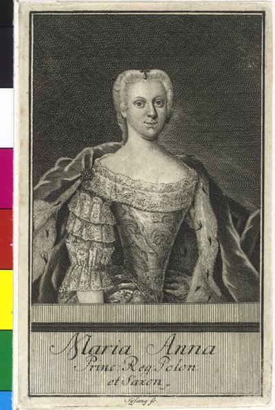 Prinsesse af Sachsen Maria Anne af Artist Unknown