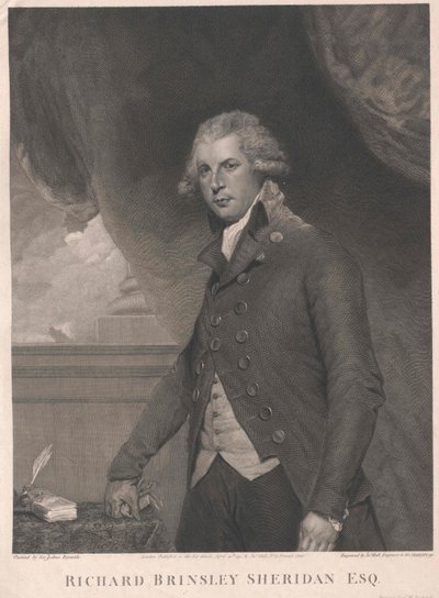 Richard Brinsley Sheridan af Artist Unknown