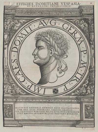 Den romerske kejser Domitian af Artist Unknown