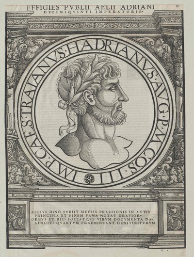 Den romerske kejser Hadrian af Artist Unknown
