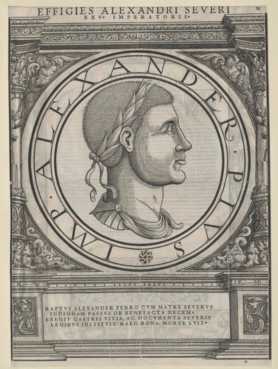 Den romerske kejser Severus Alexander af Artist Unknown