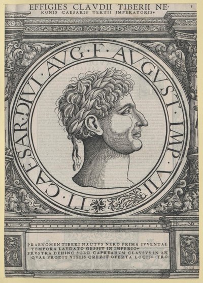 Den romerske kejser Tiberius af Artist Unknown
