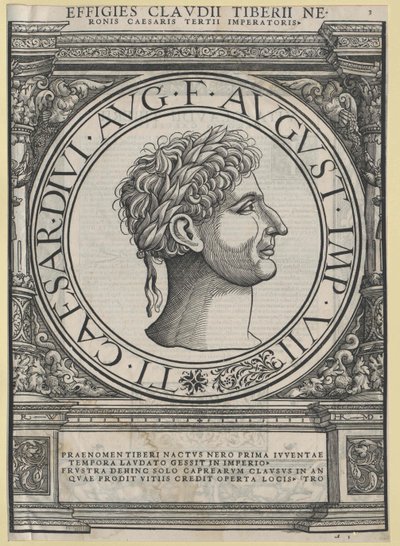 Den romerske kejser Tiberius af Artist Unknown