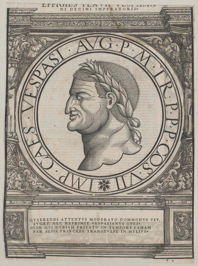Den romerske kejser Vespasian af Artist Unknown