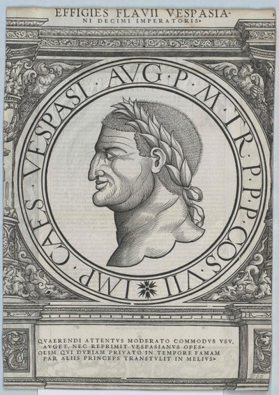 Den romerske kejser Vespasian af Artist Unknown