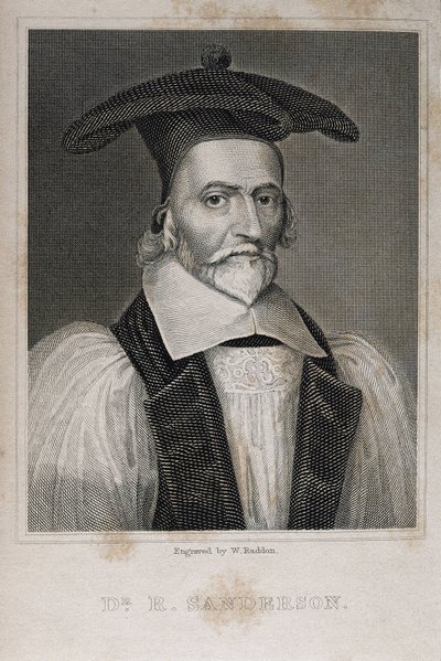 SANDERSON, Robert (1587-1663). Engelsk teolog og kasuistiker. Gravering. af Artist Unknown