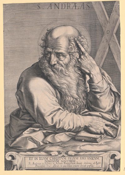 Den hellige apostel Andreas af Artist Unknown