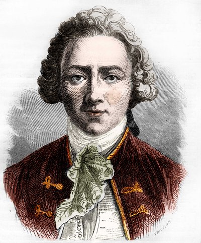 Sebastien-Roch Nicolas de Chamfort, fransk moralis (kobberstik) af Artist Unknown