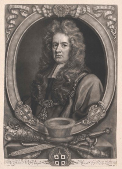 Sir Robert Clayton (tryk) af Artist Unknown