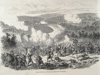 Spanien. Revolutionen i 1868. Slaget ved Alcolea (20. september), som kulminerede med Isabel II