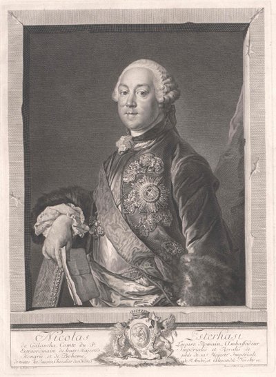 Nikolaus greve Esterhazy af Galantha af Artist Unknown