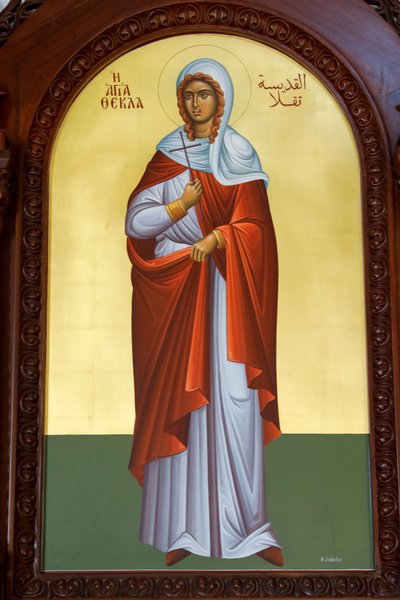 Sankt Thecla-ikonet. Katedral, Harissa, 2022 (foto) af Artist Unknown