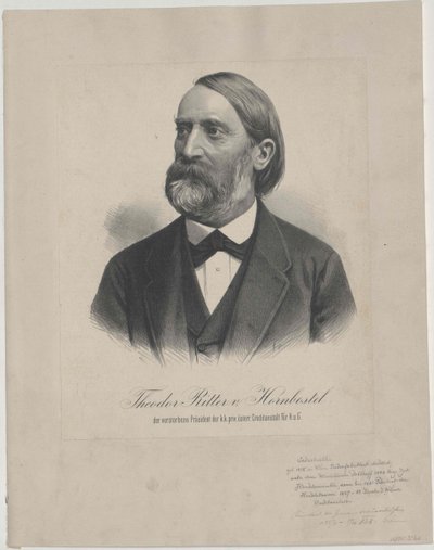 Theodor Ritter Hornbostel (tryk) af Artist Unknown
