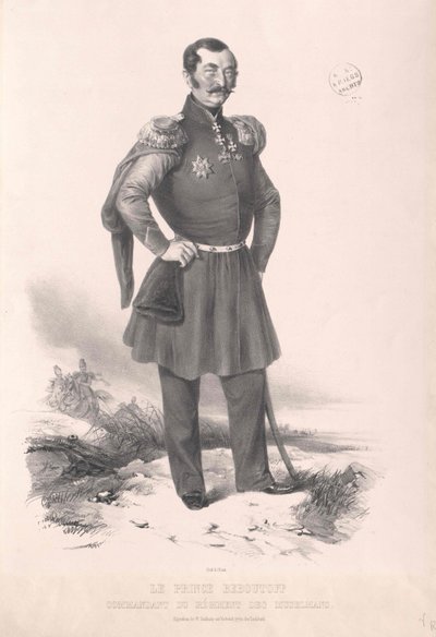 Vasilij Osipov grev Bebutov af Artist Unknown