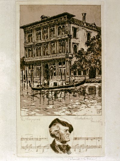 Wagner i Venedig (radering) af Artist Unknown