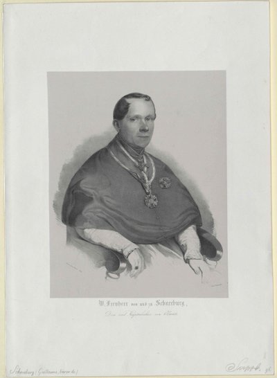 Wilhelm baron Schneeburg til Salthaus og disc af Artist Unknown