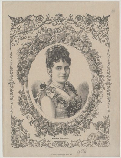 Wilhelmine Mitterwurzer (print) af Artist Unknown