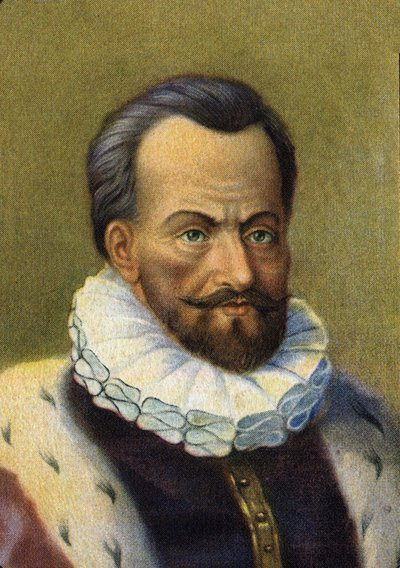 Portræt af Simon Stevin. Belgisk matematiker. af Artist Unknown