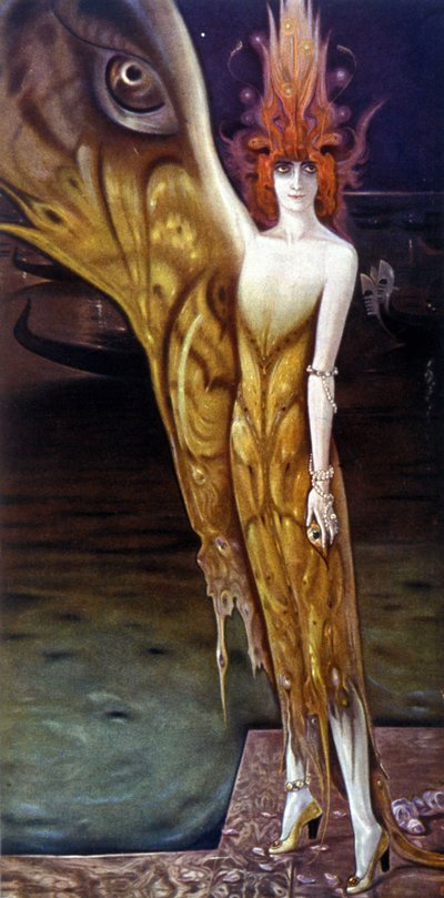 Portræt af Marchesa (Marquise) Luisa Casati (1881-1957), af Arturo Martini (1885-1947) i 1912. af Arturo Martini