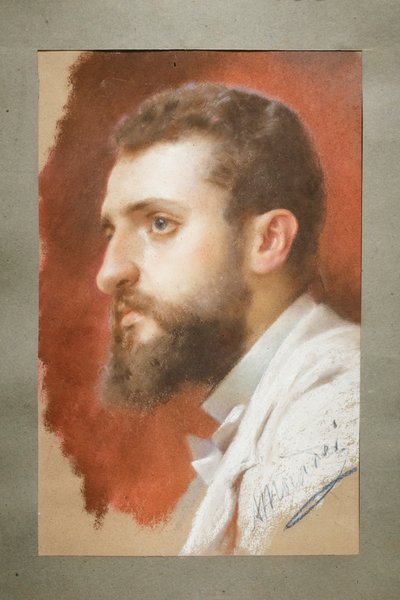 Portræt af Vittorio Guaccimanni, Arturo Moradei (pastel på papir) af Arturo Moradei