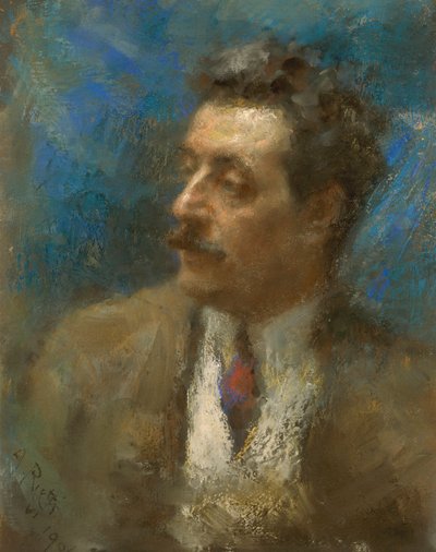 Portræt af Giacomo Puccini af Arturo Rietti
