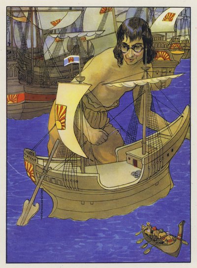 Illustration til Gullivers rejser af Jonathan Swift af Artus Scheiner