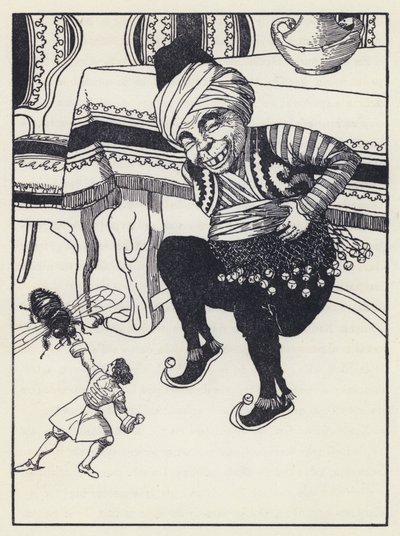 Illustration til Gullivers rejser af Jonathan Swift af Artus Scheiner