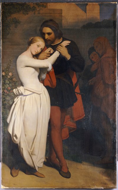 Faust og Margaret i haven, 1846 af Ary Scheffer