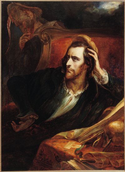 Faust in His Study Faust dans son kabinet, ca 1848. af Ary Scheffer