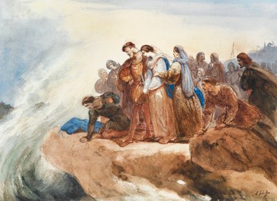 Illustration til balladen Der Taucher The Diver af Friedrich Schiller. af Ary Scheffer
