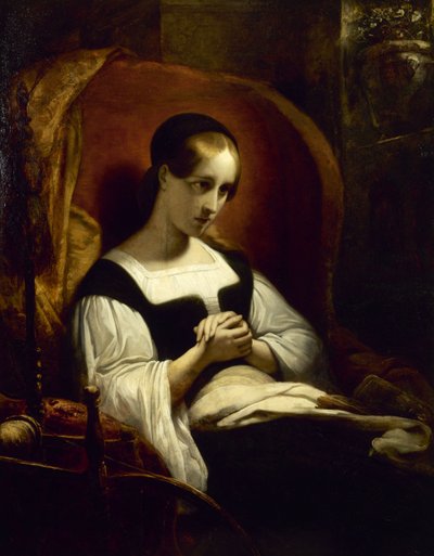 Marguerite au rouet Gretchen ved Spindehjulet, ca. 1831. af Ary Scheffer