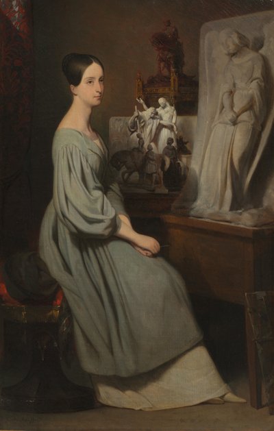 Prinsesse Marie dOrléans i hendes atelier, ca. 1838. af Ary Scheffer