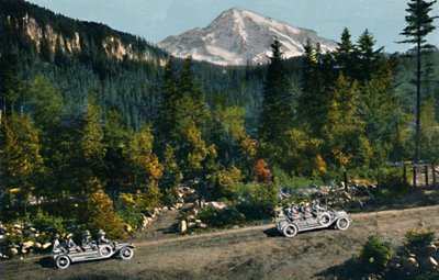 Mt. Rainier fra National Park Inn, c1916 af Asahel Curtis