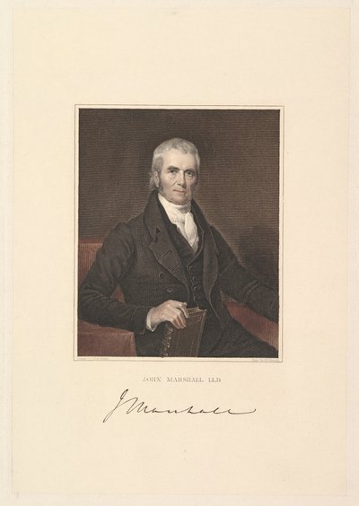 Overdommer John Marshall, 1833. af Asher Brown Durand