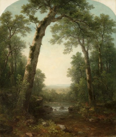 Skovbæk med udsigt af Asher Brown Durand