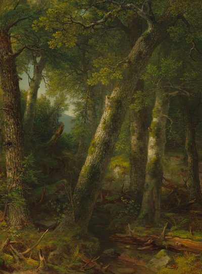 Skov i morgenlyset, ca. 1855. af Asher Brown Durand