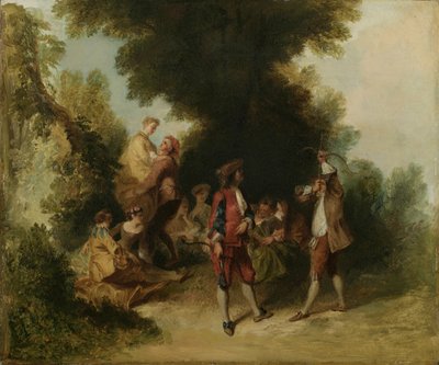 Manddom, efter Nicolas Lancret, 1840 (olie på pap) af Asher Brown Durand