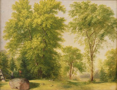 Studie fra Nature, Hoboken, New Jersey, ca. 1834 af Asher Brown Durand